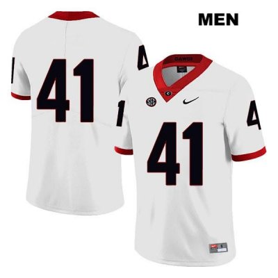 Men's Georgia Bulldogs NCAA #41 Channing Tindall Nike Stitched White Legend Authentic No Name College Football Jersey CRR2854FH